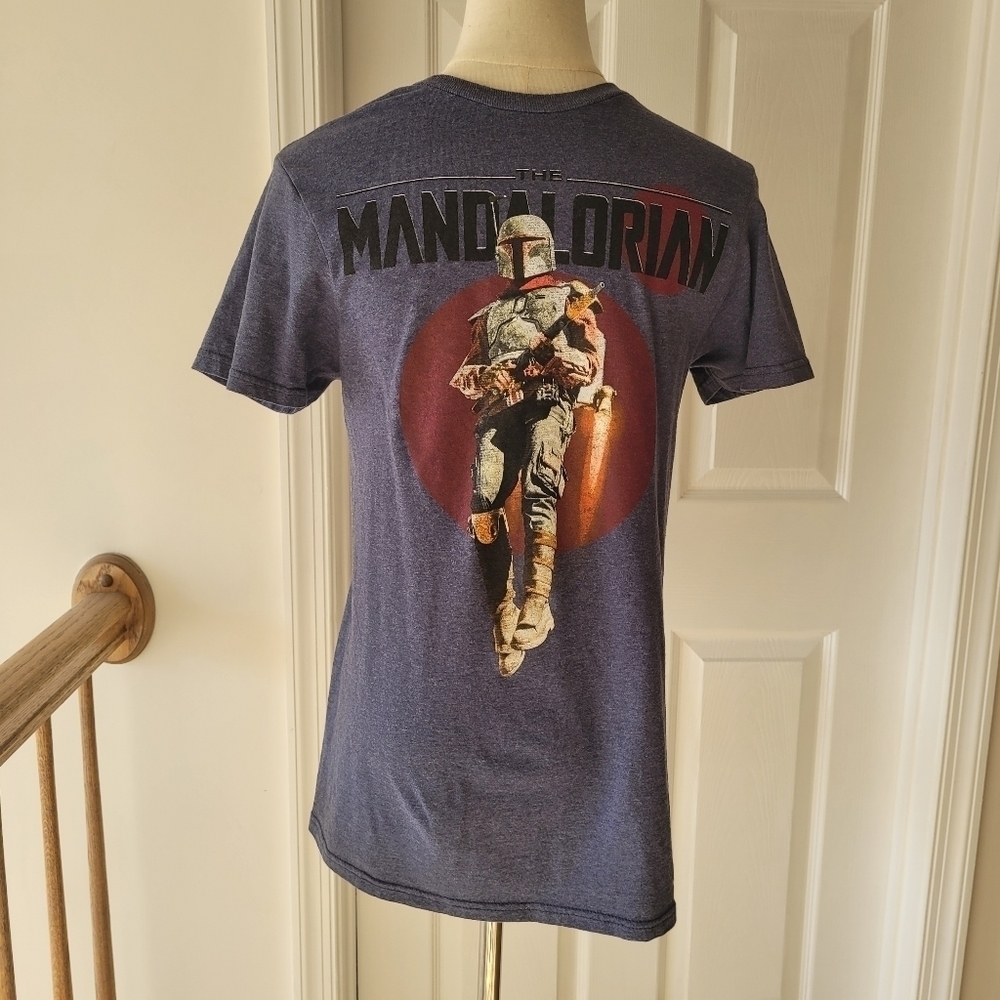 The Mandalorian Star Wars Bluish Gray Men's T-shirt Sz S